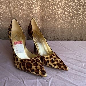GUESS Marciano Carrie2 sxy Stiletto Animal Leopard Print Shoes/Pumps Size 8.5.